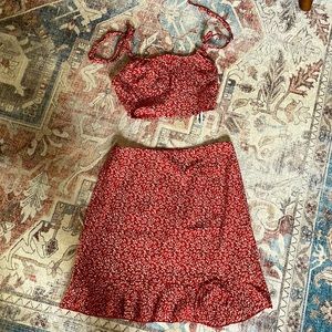 Skirt and top set